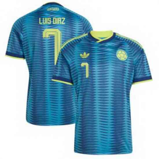 Youth Colombia Luis Diaz 2026 Away Replica Turquoise Jersey 1